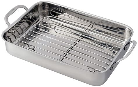 Stainless Steel Roaster Pan With Lid | vozmia.com