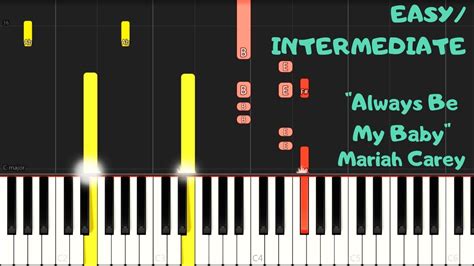 "Always Be My Baby" by Mariah Carey - EASY/INTERMEDIATE Piano Tutorial ...