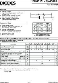 1N4004 datasheet - 1.0A Rectifier