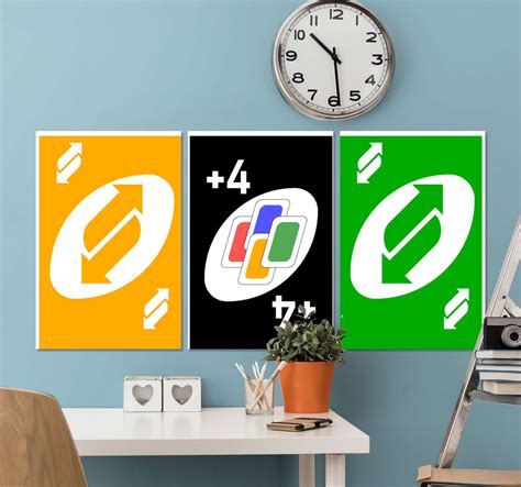 UNO color cards designs home wall canvas - TenStickers