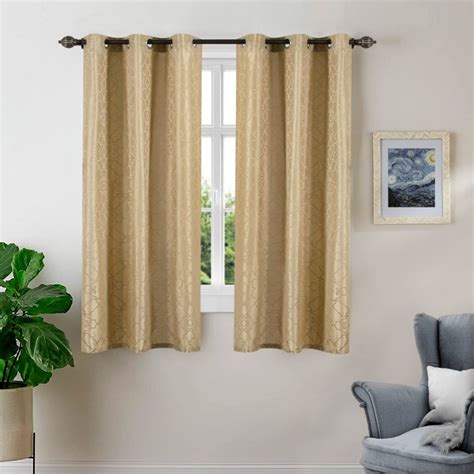 5 Feet Solid Set of 2 Semi Blackout Curtains Beige