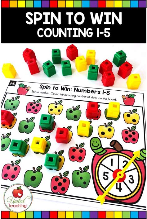 Math Spinner Games for Numbers 1-10 Part 1 - United Teaching ...