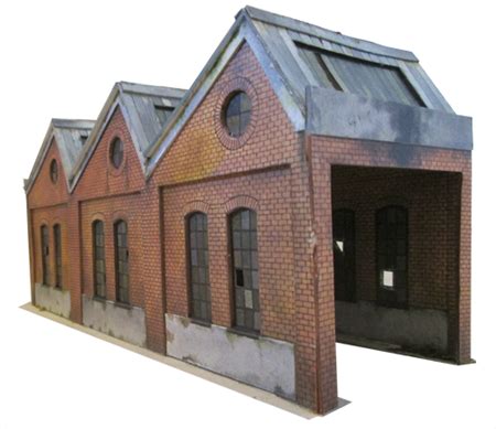 Model train engine shed plans - anyone can make these - Model railroad layouts plansModel ...