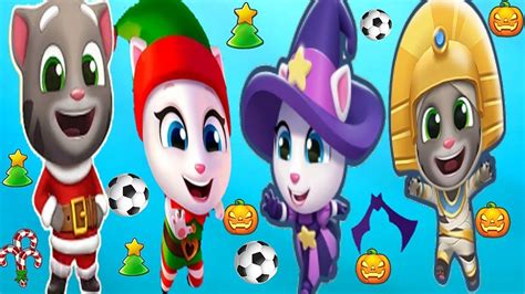 Talking Tom Gold Run Christmas vs Talking Tom Gold Run Halloween 2022 Gameplay - YouTube