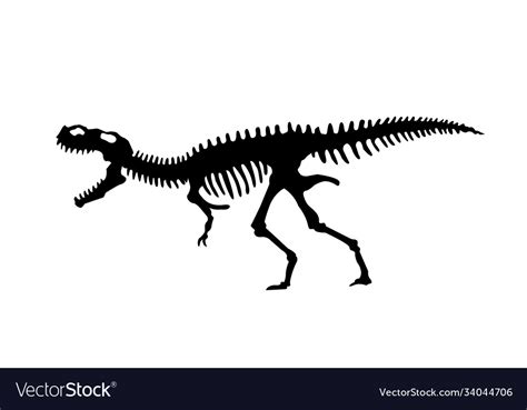 T Rex Skeleton Silhouette