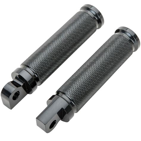 Parts & Accessories Extra Long Knurled Black Anodized Foot Pegs for Harley or Custom Motorcycle ...