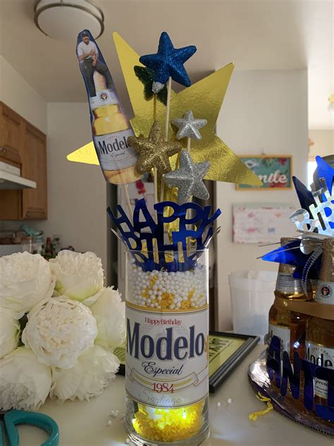 Modelo Beer centerpieces | Beer centerpieces, Beer birthday, Beer party ...