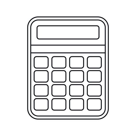 Calculator icon, outline style 14578192 Vector Art at Vecteezy