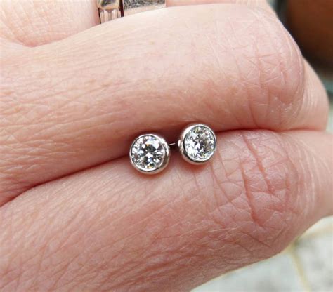 Platinum Diamond Stud Earrings By Karen Johnson | notonthehighstreet.com