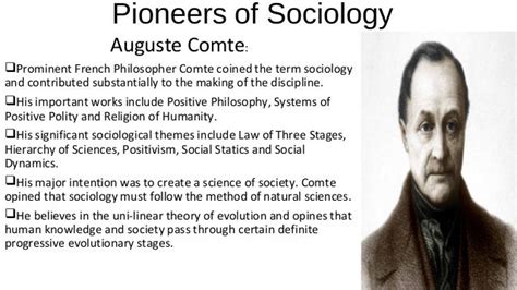 Pioneers of sociology