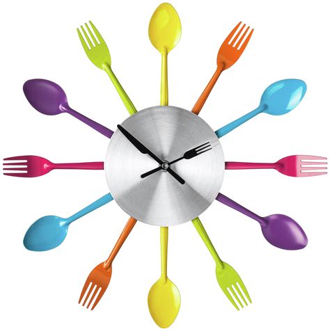 Premier Housewares Coloured Cutlery Wall Clock. Review