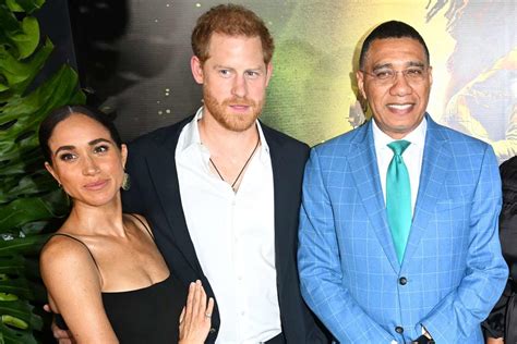 Meghan Markle and Prince Harry Pose with Jamaican Prime Minister, Who ...