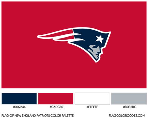 New England Patriots flag color codes