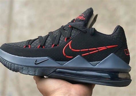 Nike LeBron 17 Low Bred Black University Red CD5007-001 Release Date - SBD