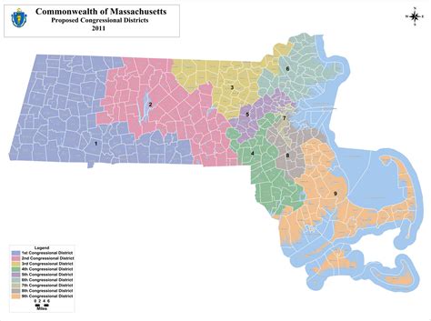 2012 Mass Redistricting – 9 Districts – Neal (D-MA2 to MA1), Loses Northampton, Frank (D-MA4 ...