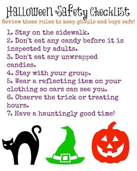 Free Halloween Safety Tips Printable - Farmer's Wife Rambles