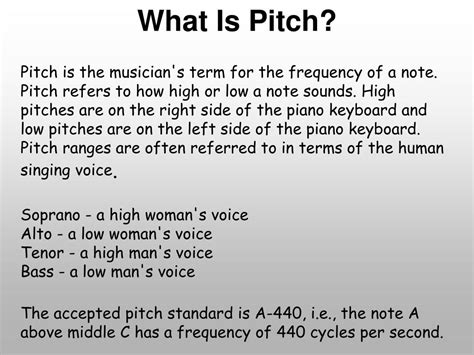 What Is Pitch In Music