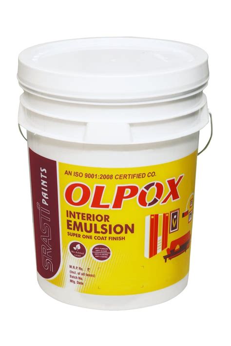 Olpox Interior Emulsion Paint, Packaging Size: 20 Litre at best price in New Delhi
