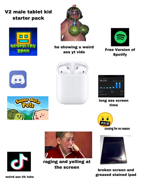 V2 male tablet kid starter pack | /r/starterpacks | iPad Kid | Know Your Meme