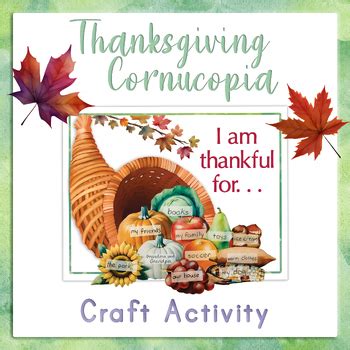 Thanksgiving Cornucopia Craft Activity by Petals and Pebbles | TPT