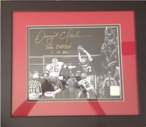 Dwight Clark Signed "The Catch" Photo - Big Time Bats