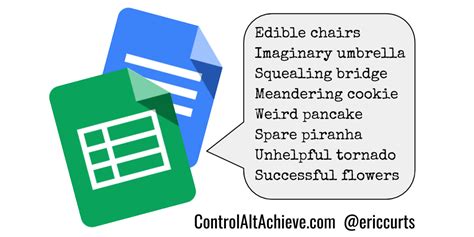 Control Alt Achieve: Random Writing Prompt Generator with Google Sheets