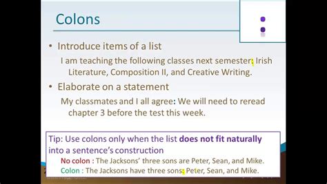 How To Punctuate A List Of Questions After A Colon