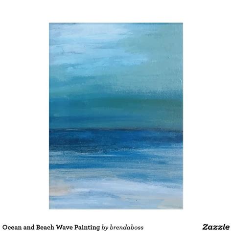 Ocean and Beach Wave Painting Acrylic Print | Zazzle