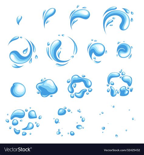 Water explosion special effect fx animation Vector Image