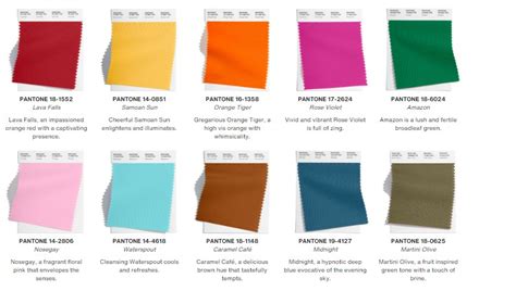 Pantone Fall Color Palette Fall – Winter 2022-23 - Elegantly Dressed ...