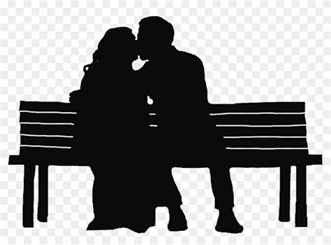 Download Similiar Sitting On Bench - Couple Sitting On Bench Silhouette Clipart Png Download ...