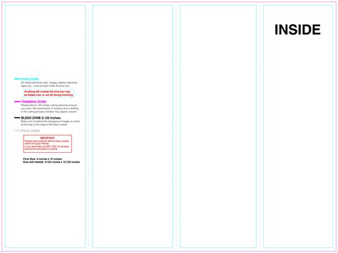 14 X 85 Four Panel Roll Fold Brochure Mockup – Teplates For within Quad ...