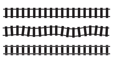 Railway Track With Train Clipart Borders