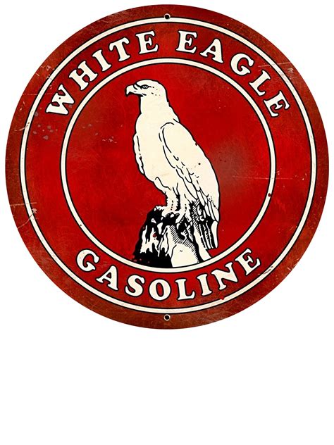 Vintage White Eagle Gasoline Sign. Vintage Oil & Gas Signs. | Metal signs, Vintage metal signs ...