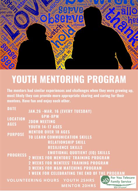 Youth Mentoring Program - For You Telecare Family Service