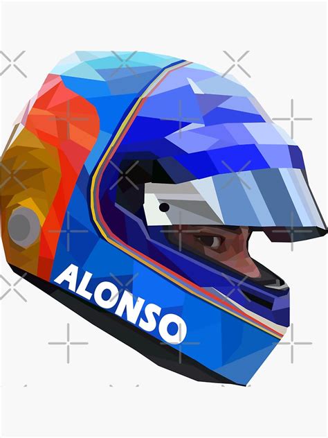 "Fernando Alonso's Helmet" Sticker for Sale by MG-Artwork | Redbubble