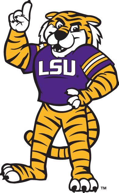 LSU Tigers Mascot Logo (2002) - Mike the Tiger mascot logo | Lsu mascot ...