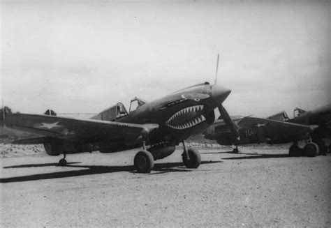 Asisbiz Curtiss P-40E Warhawk 23rd Fighter Group with with shark mouth design 01