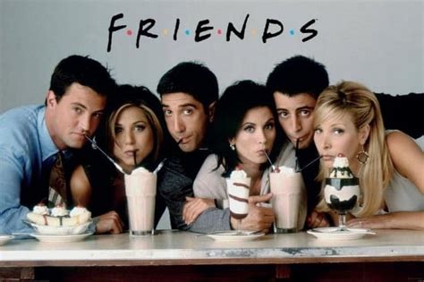 Friends - TV Cast Sharing Milkshake Poster (36 x 24) - Walmart.com