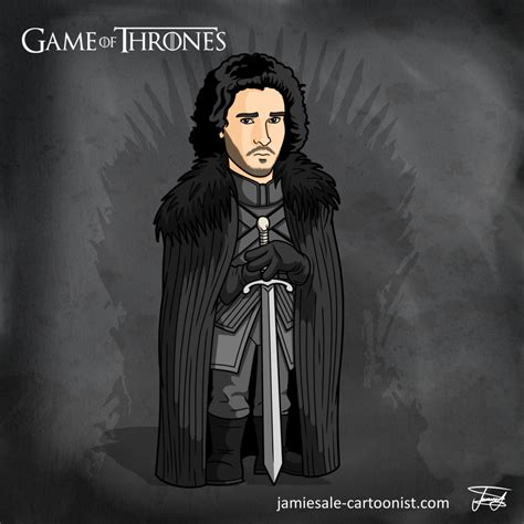 Jon Snow Game of Thrones Cartoon Character | Game of thrones cartoon, Caricature online, Game of ...