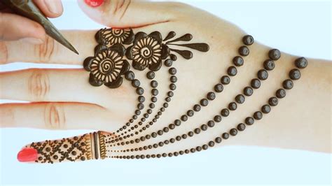 Beautiful Back Hand Jewellery Mehndi Designs- Easy and Simple Mehndi ...