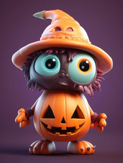 Premium AI Image | 3d pixar character halloween