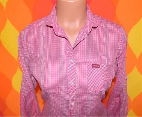 Vintage 80's blouse SASSON pink plaid preppy button down | Etsy | Collar shirts women, Vintage ...