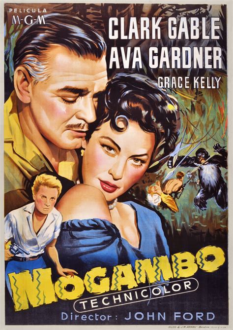 Cartel Español de Mogambo | Ava gardner, Clark gable movies, Movie ...