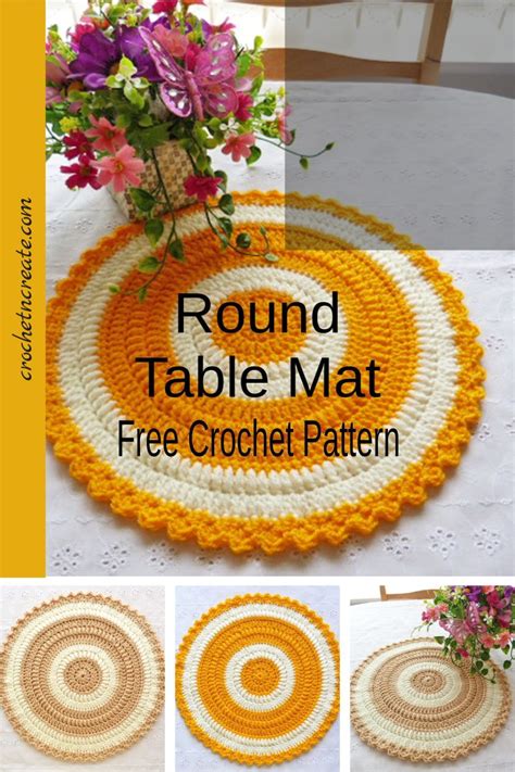 Round Table Mat Free Crochet Pattern in 2021 | Free crochet, Crochet ...