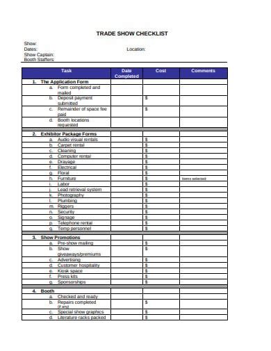 How To Make/Create a Trade Show Checklist [Templates + Examples] 2023