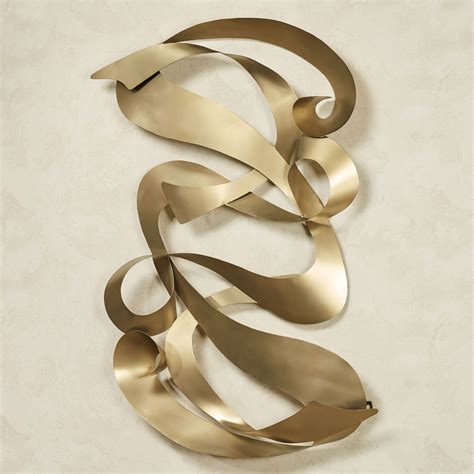 Reverence Gold Abstract Metal Wall Sculpture by JasonW Studios