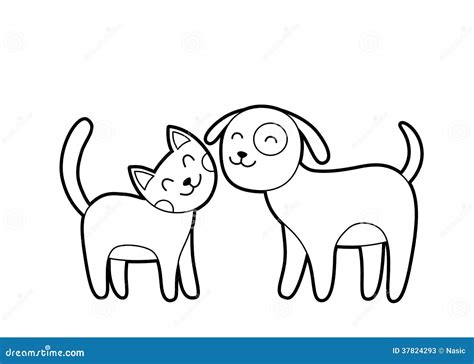 Dog And Cat Drawing Images