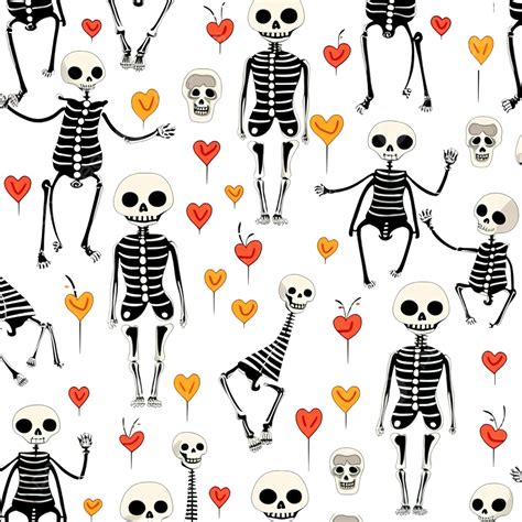 Cat Seamless Pattern Halloween Kitten Bone Skeleton Cartoon, Dog ...