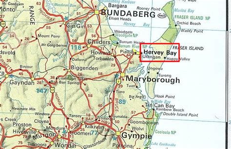 Hervey Bay Map and Hervey Bay Satellite Image